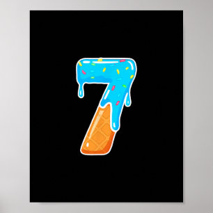 Póster 67 Helado Goteo Meme Divertido 6 7 Disfraz Pareja 