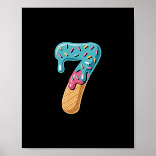 Póster 67 Helado Goteo Meme Divertido Seis Siete Pareja