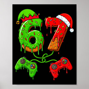 Póster 67 Helado Goteo Meme Jugador Seis Siete Navidad B