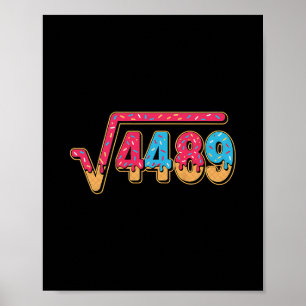 Póster 67 Helado Goteo Meme Profesor de Matemáticas Escue