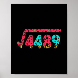 Póster 67 Helado Goteo Meme Raíz Cuadrada 4489 Jerga Mate