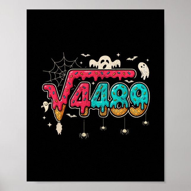 Póster 67 Helado Goteo Meme Raíz Cuadrada 4489 Jerga Mate (Frente)