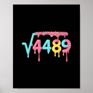 Póster 67 Helado Goteo Meme Raíz Cuadrada 4489 Jerga Mate
