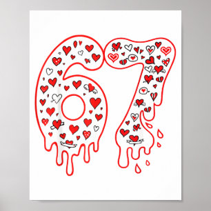 Póster 67 Helado Goteo Meme Seis Siete Gen Alfa Valenti