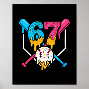 Póster 67 Helado Goteo Vender Meme Seis Siete Gen Alpha S