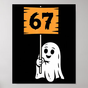 Póster 67 Humor de meme 6-7 Seis Siete Halloween