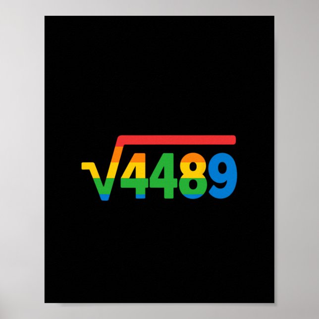 Póster 67 Ice Cream Drip Meme Square Root 4489  (Frente)