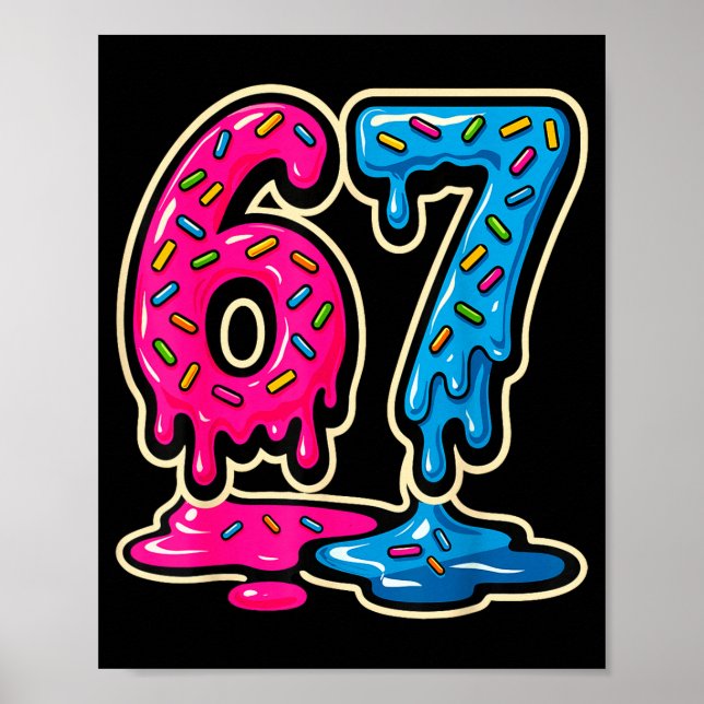 Póster 67 Ice Cream Meme Six Seven  (Frente)