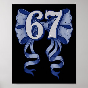 Póster 67 Lazo Coqueto 6 7 Meme Lazo Toile Lindo Para Niñ