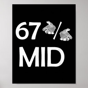 Póster 67% Manos Meme Divertidas Tendencia Divertida de I