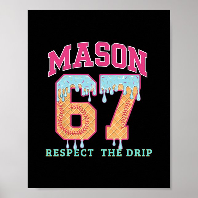 Póster 67 Mason Helado Vender Goteo Respetar a Drep  (Frente)