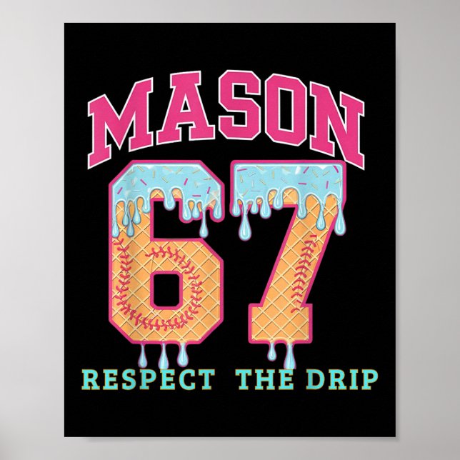 Póster 67 Mason Ice Cream Baseball Drip Respect The Drep  (Frente)