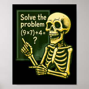 Póster 67 Matemáticas de Halloween Divertido Seis Siete M
