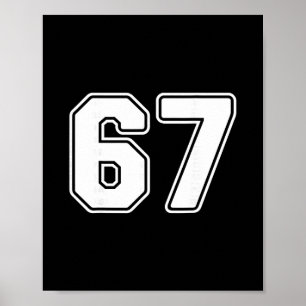 Póster 67 Meme 6 7 Números Seis Sete Meninos Crianças Div