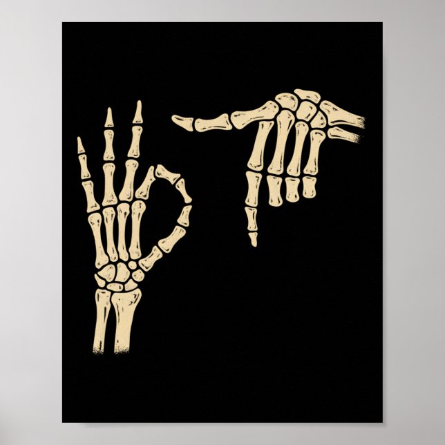 Póster 67 Meme 6 7 Skeleton Halloween Seis Siete Gen Alph (Frente)