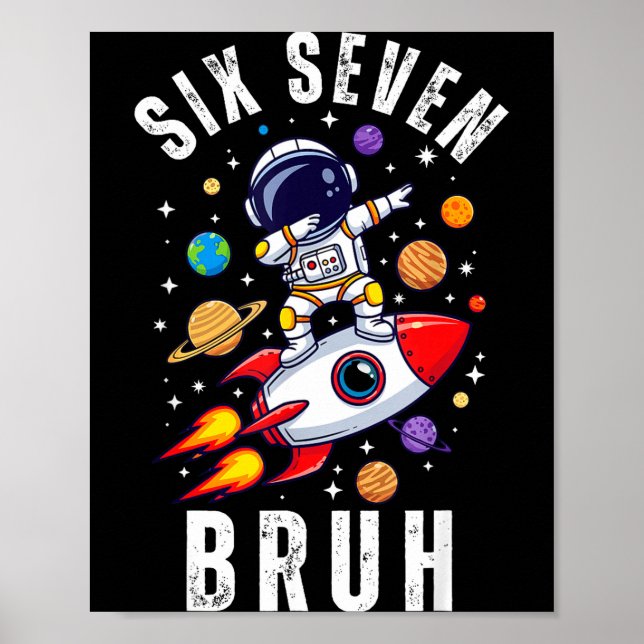 Póster 67 Meme Astronauta Hace Dab en el Espacio Divertid (Frente)