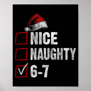 Póster 67 Meme Bonito Travieso 67 Navideño Divertido Chic