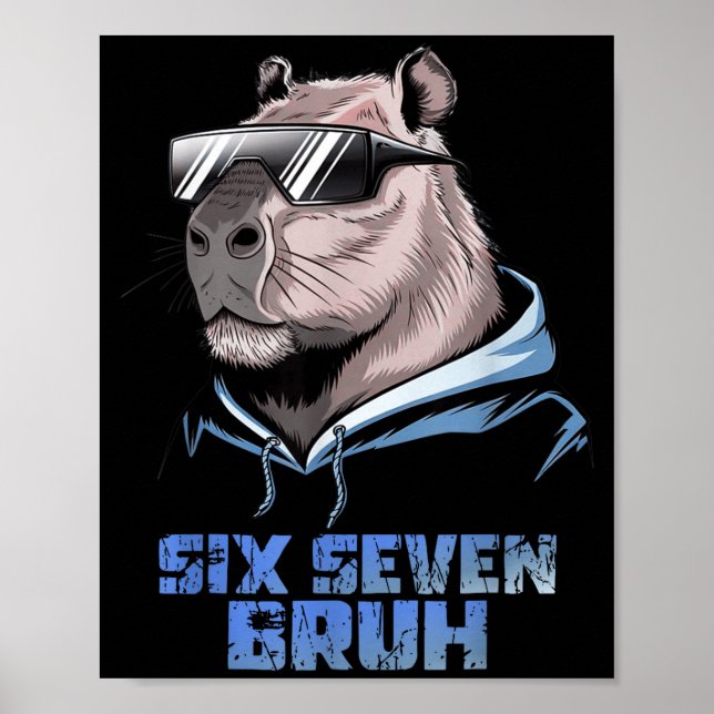 Póster 67 Meme Capybara Funny Six Seven Bruh Capybara For (Frente)