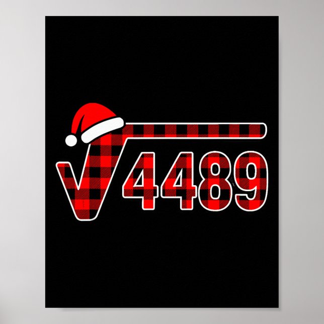 Póster 67 Meme Christmas Square Root 4489 Six Seven Math  (Frente)