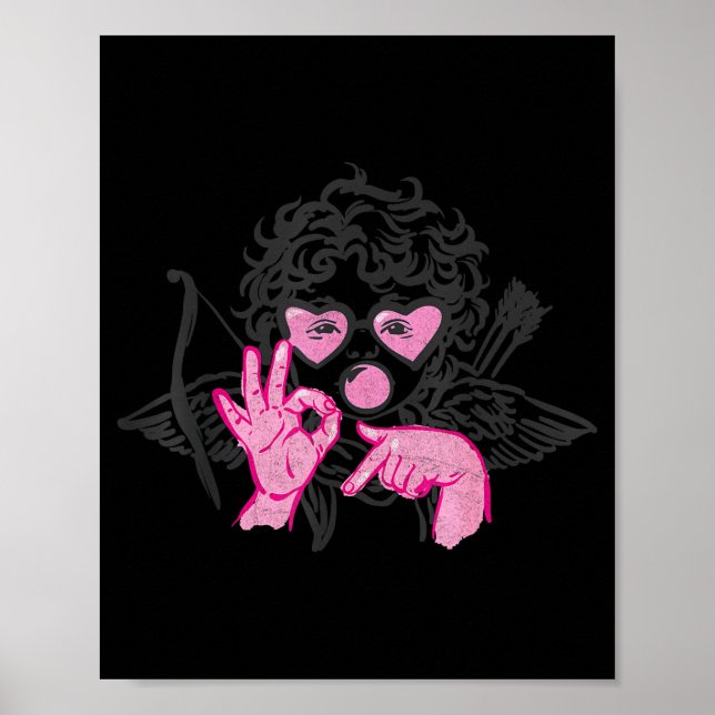 Póster 67 Meme Cud Hands Bubble Gum Six Seven Meme Valent (Frente)