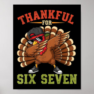 Póster 67 Meme de Acción de Gracias Funny Turkey agradeci