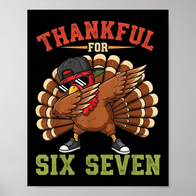 Póster 67 Meme de Acción de Gracias Funny Turkey agradeci (Frente)
