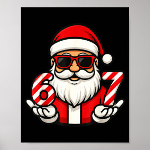 Póster 67 Meme de Navidad Seis Santa Divertido