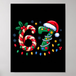 Póster 67 Meme de Navidad Seis Siete Xmas Divertido Chico