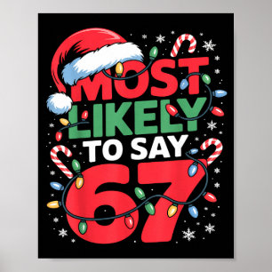 Póster 67 Meme divertido diseño de meme de Navidad más pr