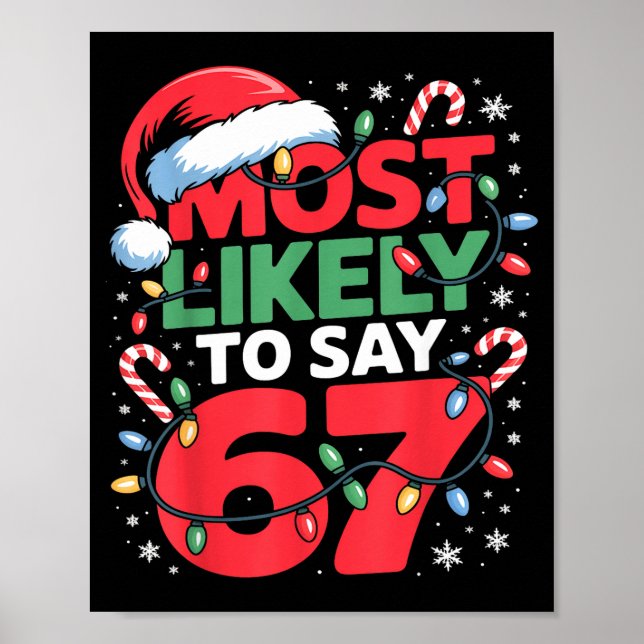 Póster 67 Meme divertido diseño de meme de Navidad más pr (Frente)