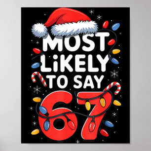 Póster 67 Meme divertido diseño de meme de Navidad más pr