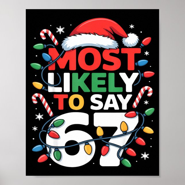 Póster 67 Meme divertido diseño de meme de Navidad Más pr (Frente)