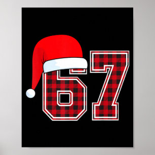 Póster 67 Meme Divertido Navidad Cuadros Rojos Xmas Pijam