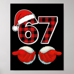 Póster 67 Meme divertido Navidad Cuadros Rojos Xmas Pijam