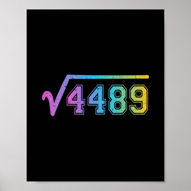 Póster 67 Meme Divertido Raíz Cuadrada 4489 Adolescente S (Frente)