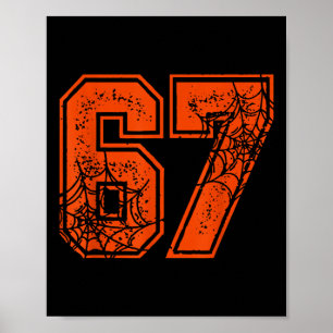 Póster 67 Meme Divertido Seis Siete Gen Alpha Halloween C