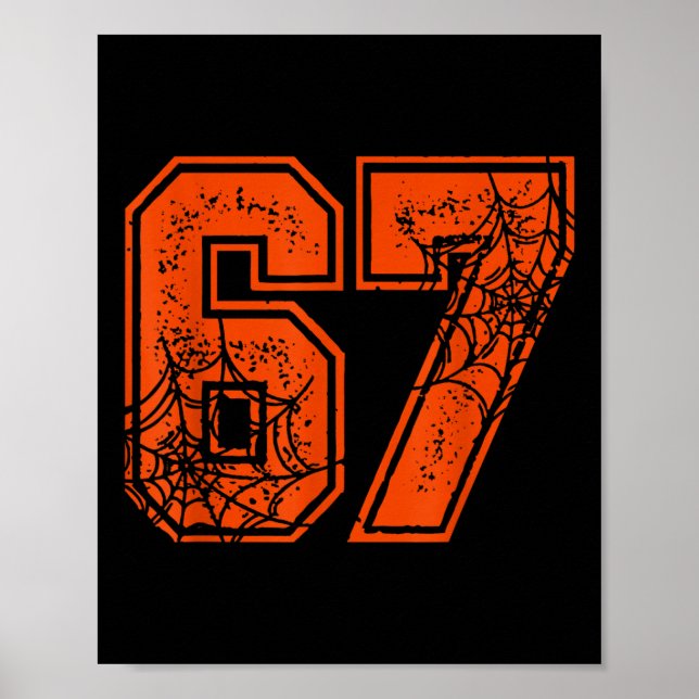 Póster 67 Meme Divertido Seis Siete Gen Alpha Halloween C (Frente)