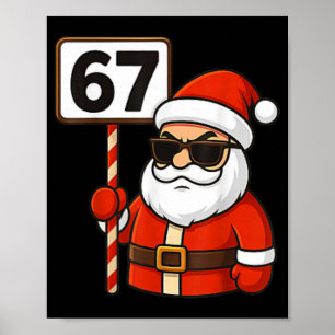Póster 67 Meme Divertido Seis Siete Navidad Para Hombres 