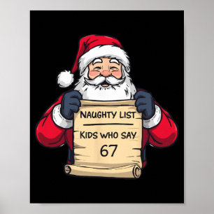 Póster 67 Meme Divertido Seis Siete Navidad Para Hombres 