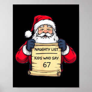 Póster 67 Meme Divertido Seis Siete Navidad Para Hombres 