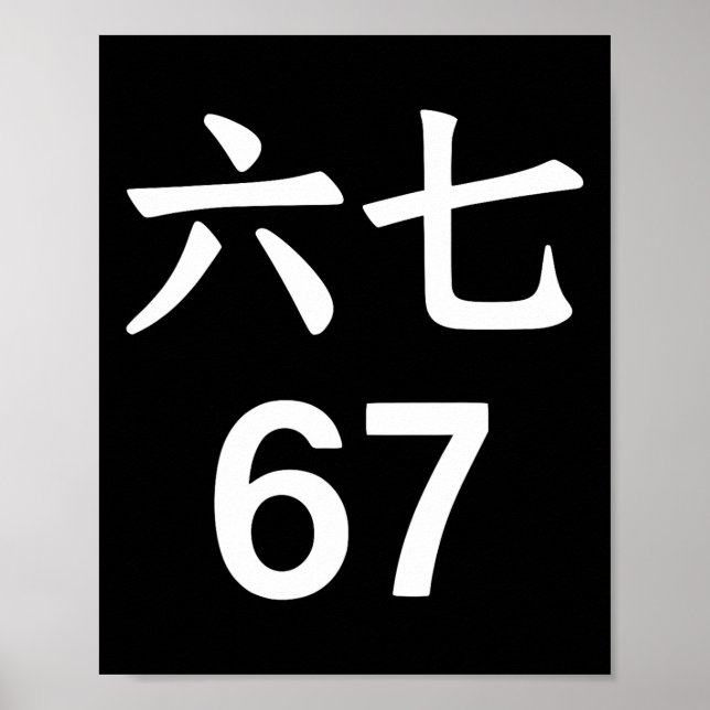 Póster 67 Meme en chino divertido 67 Meme  (Frente)