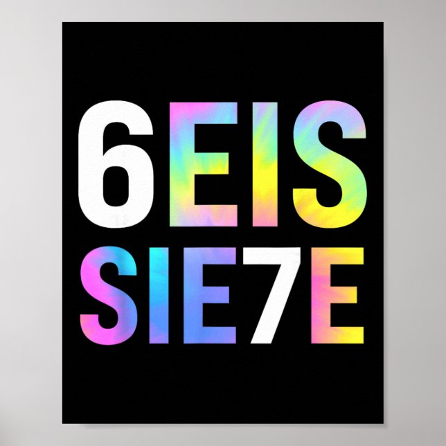 Póster 67 Meme español Seis Siete Seis Siete Español Dive (Frente)