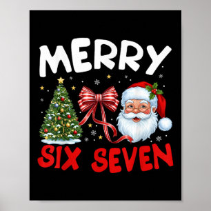 Póster 67 Meme Feliz Seis Siete Santa Coqueta Divertido C