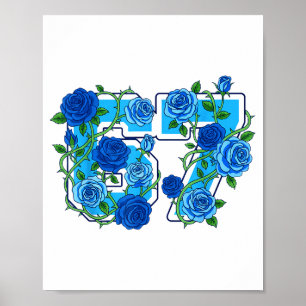 Póster 67 Meme Flores silvestres florales coloridas de la