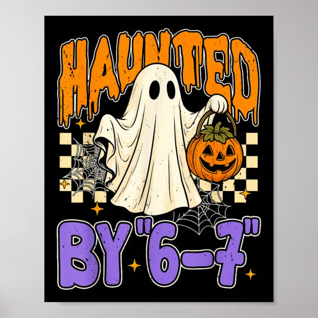 Póster 67 Meme Halloween Embrujado- Fantasma Divertido Y  (Frente)