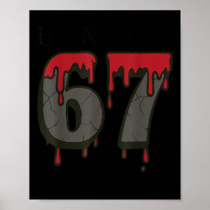Póster 67 Meme Halloween Embrujado Soky - Six Seven Gen A