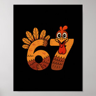 Póster 67 Meme Humor 6-7 Divertido Seis Siete Día de Acci