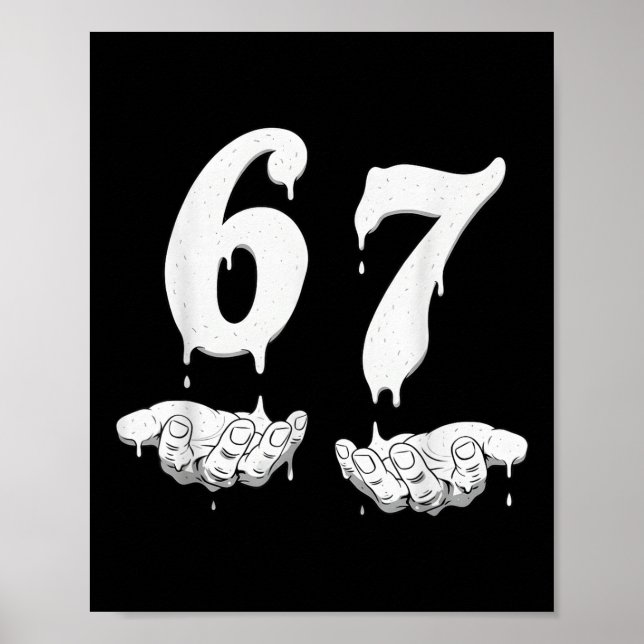 Póster 67 Meme Humor Número 6 7  (Frente)