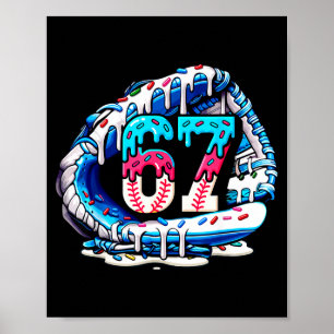 Póster 67 Meme jerga guante de béisbol goteo helado seis