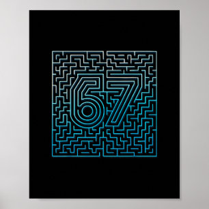 Póster 67 Meme Laberinto Oculto Gen Z Alpha 6 7